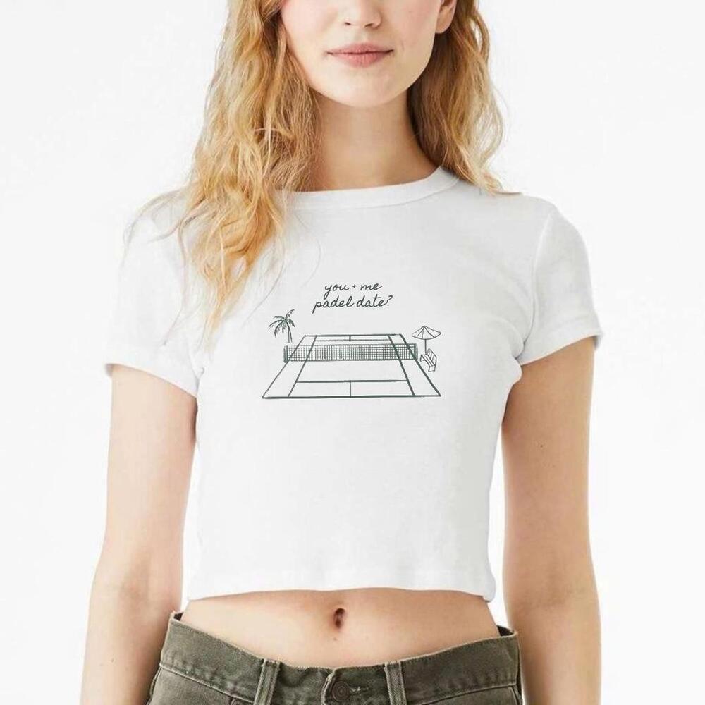 White Baby Tee With You And Me Pastel Date